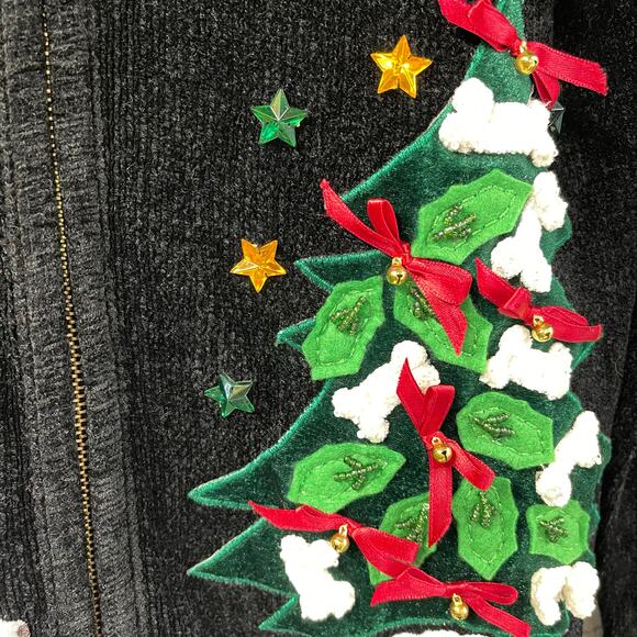 Not So Ugly Christmas Sweater Dog Lover Tree Medium Lisa International Vintage - Picture 6 of 10